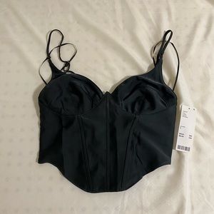 Black Urban Outfitters Karissa Bustier Top Size Small